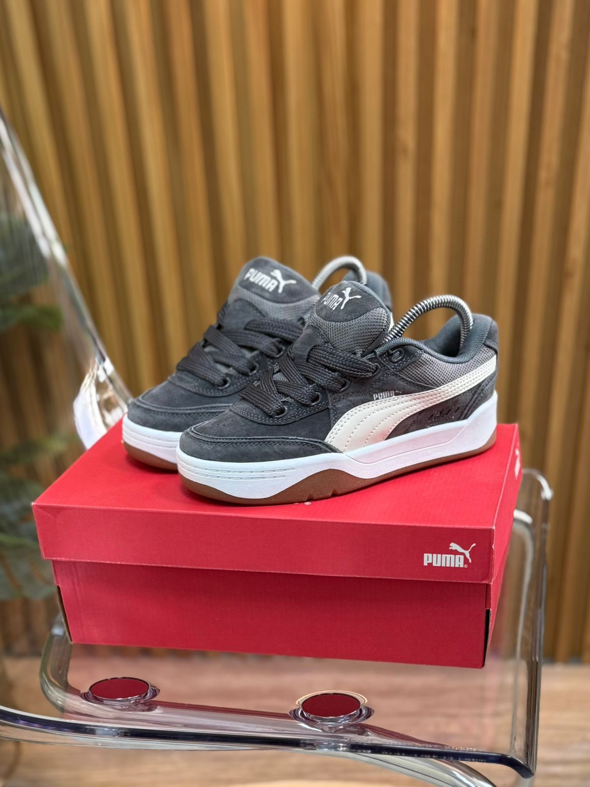 Puma Classic Dark Grey & Pink Edition