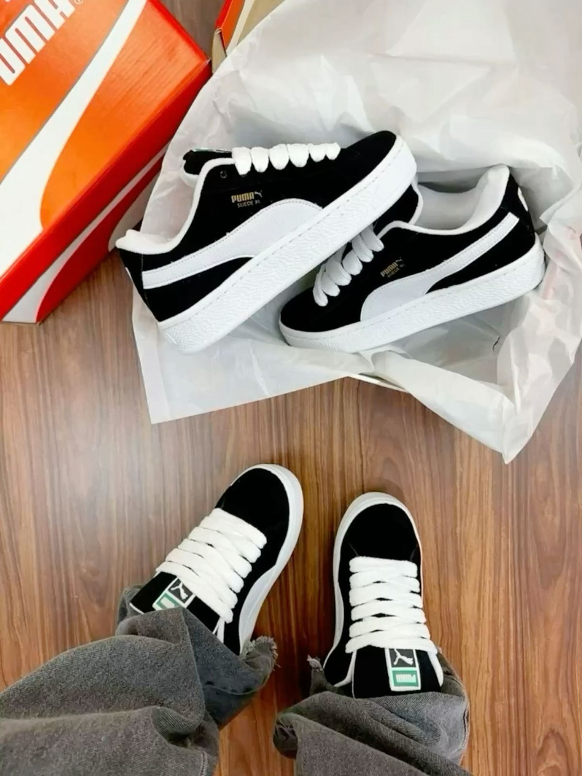 Puma Suede Black & White Classic
