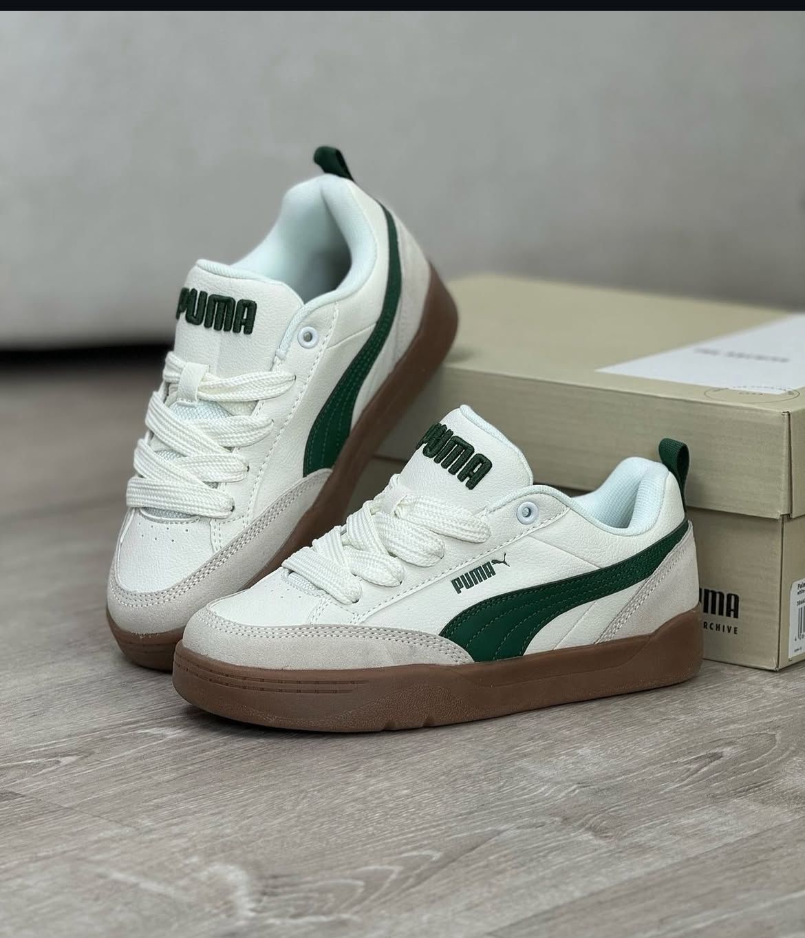 Puma White & Green Classic